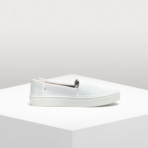 white toms slip ons
